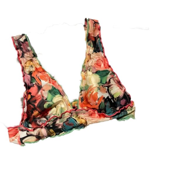Becca by Rebecca Virtue Womens Impressionist Classic Bikini Top Small Petite - Picture 1 of 2